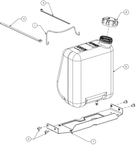 Fuel Tank Diagram and Parts List for 13BB77SS345 2023 Yard Machines Lawn Tractor